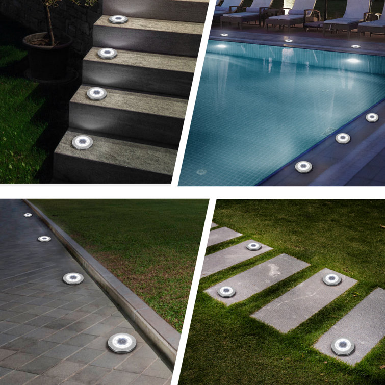 Paradise By NEX Low Voltage Solar Powered Integrated LED Metal Well Light  Pack